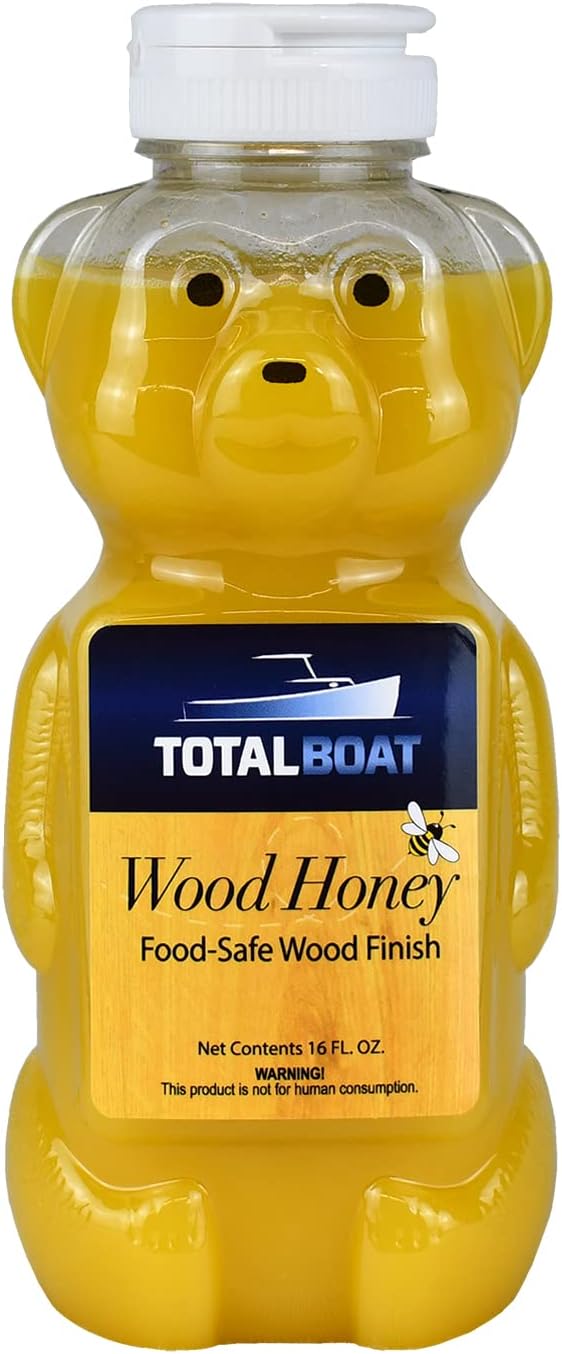 TotalBoat Wood Honey Food Safe Wood Finish - Wood Oil for Cutting Boards & Butcher Blocks (16 oz)