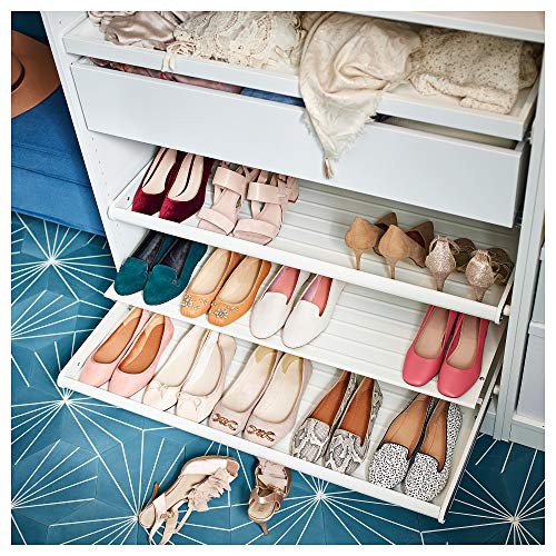 KOMPLEMENT étagère à chaussures extractible blanche 100x58 cm : stop aux chaussures écrasées - 6