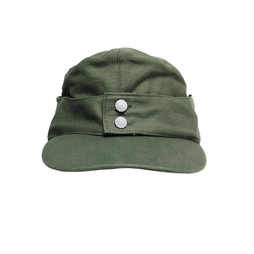 WW2 Deutsche M43 Männer Retro Stil Soldaten Ausrüstung Baumwolle Cap Outdoor Wandern Hut Solid Grün