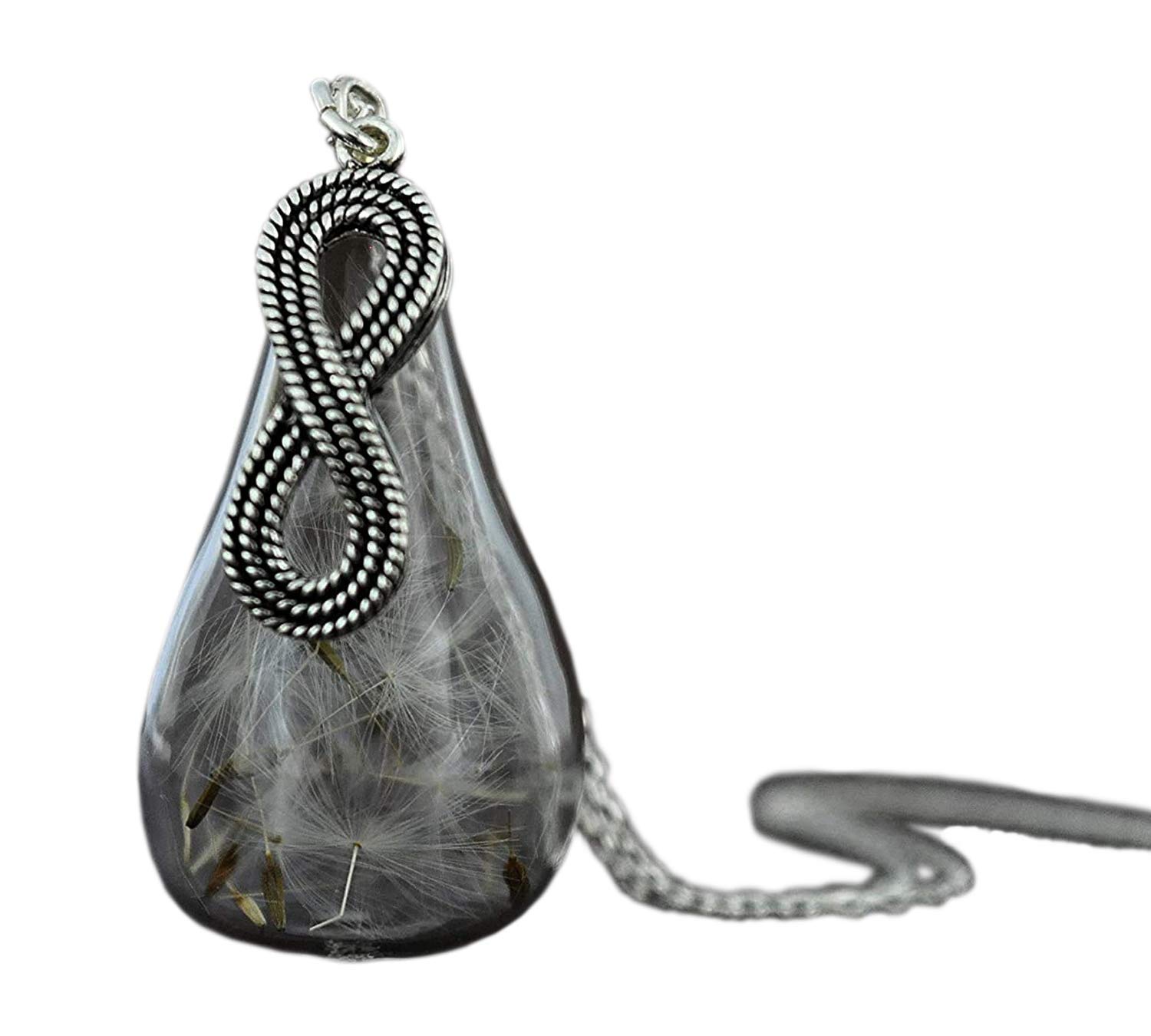 Infinity - 925 Silber Echte Pusteblumen Kette