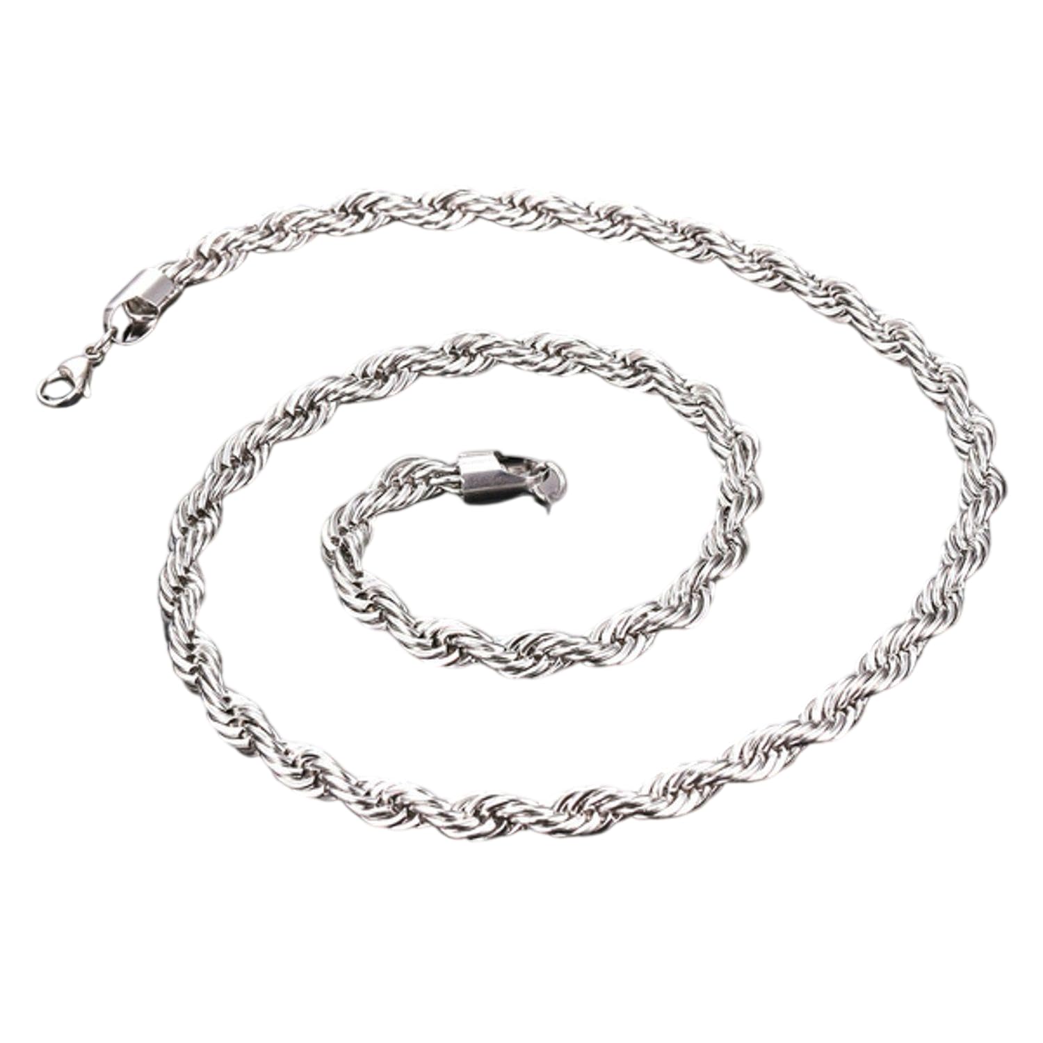 meenaz Men's Rope Link Chain for Man Stylish Silver Necklace for men Waterproof Hypoallergenic Stainless Steel Anti Tarnish Waterproof Rust Resistant, Jewellery for mens Gifts for Boys -49-picture-20