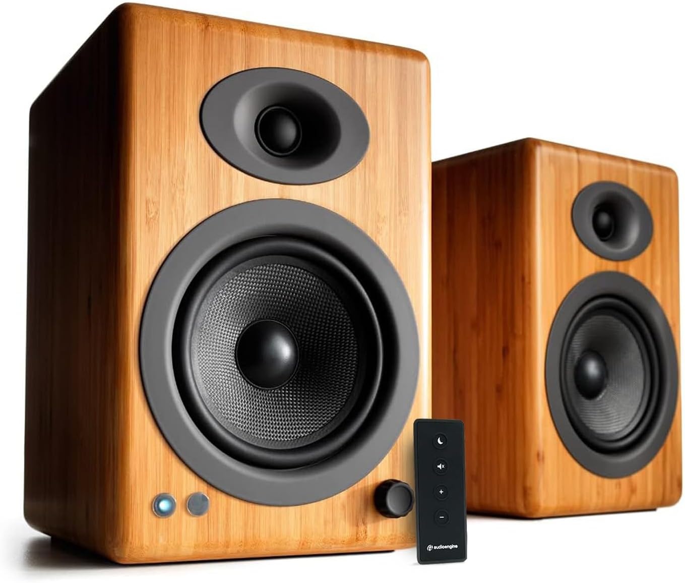 Audioengine A5+ Powered Bookshelf Speakers – 150W High-Fidelity Studio Monitors for Music, Gaming, Turntables & Home Theater