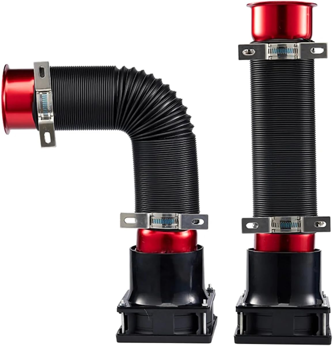 Obokidlyamor 2PCS Simulation Turbine Intake Pipe Wind Sense Speed Change on Steering Wheel PC USB for Logitech G923 G920 G29 Pro RS50 Base Intake Pipe Sim Racing Wind Simulator (Red)