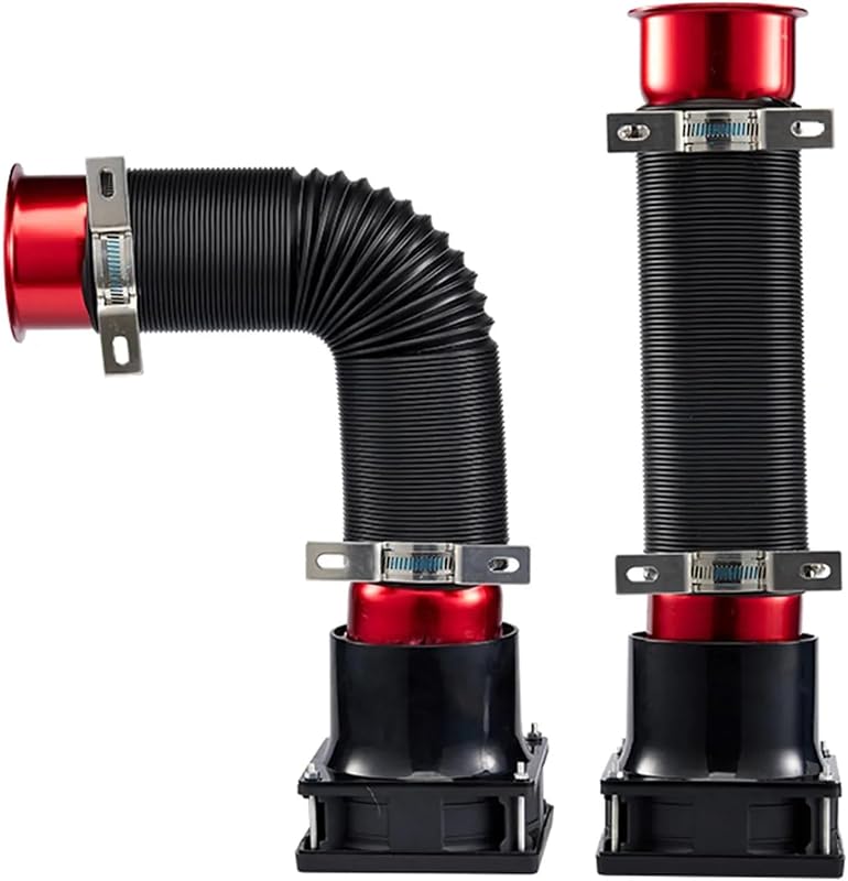 Obokidlyamor 2PCS Simulation Turbine Intake Pipe Wind Sense Speed Change on Steering Wheel PC USB for Logitech G923 G920 G29 Pro RS50 Base Intake Pipe Sim Racing Wind Simulator (Red)