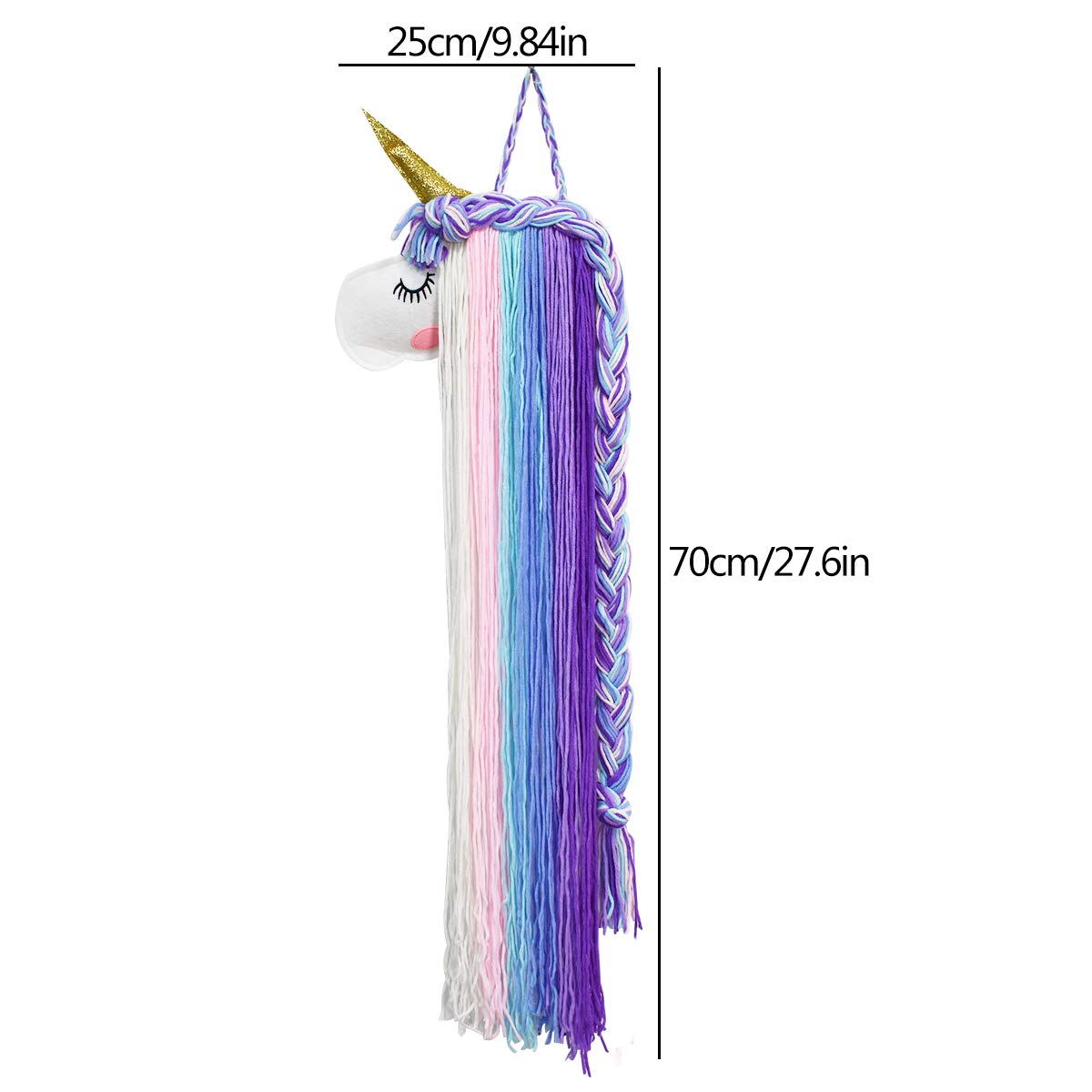 Unicornio Pinza Pelo Organizador Cabello Diadema Colgante Almacenamiento 2 Piezas para Niñas Bebé Habitación Fiestas