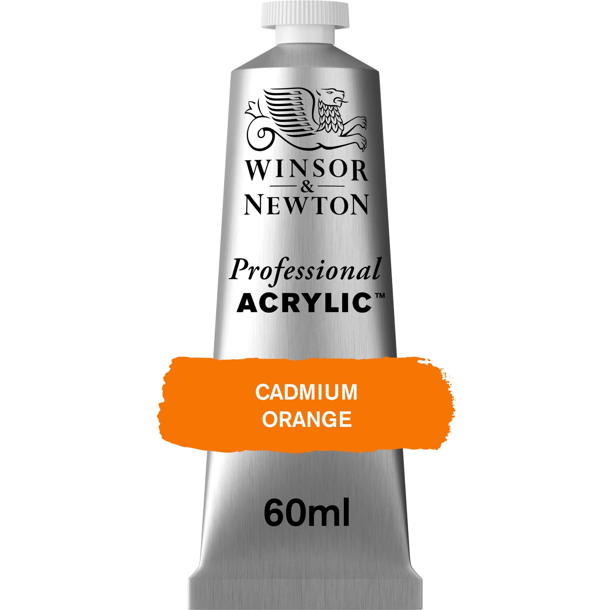 Winsor & Newton Professional Acrylic Paint, Cadmium Orange, 60 ml Tube