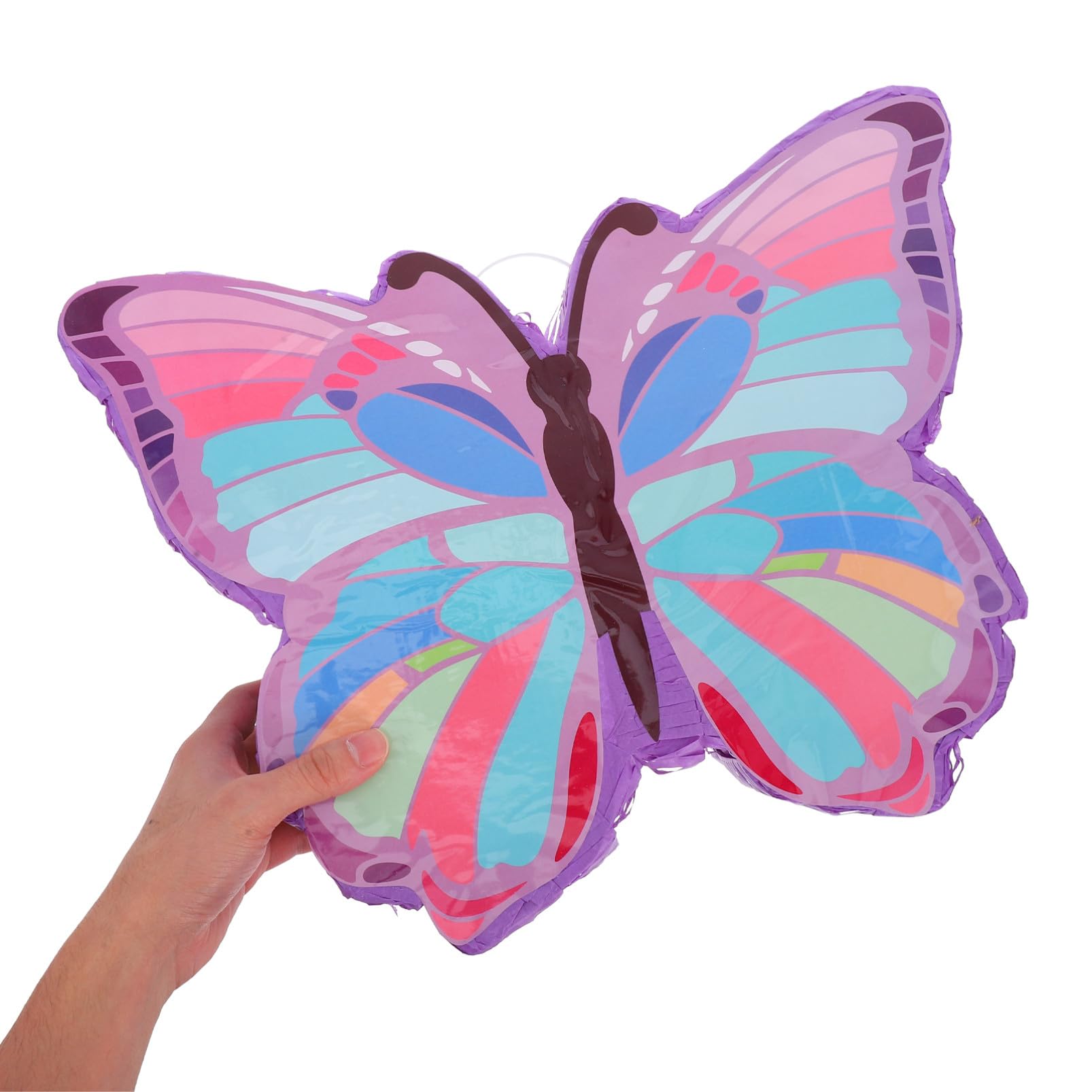 Ipetboom Piñata de Palo Temática Morada para Fiesta Infantil, Incluye Palo, Antifaz y 50 G de Confeti, Decoraciones para Cumpleaños de Niñas, Juguete para Romper y Rellenar con Dulces