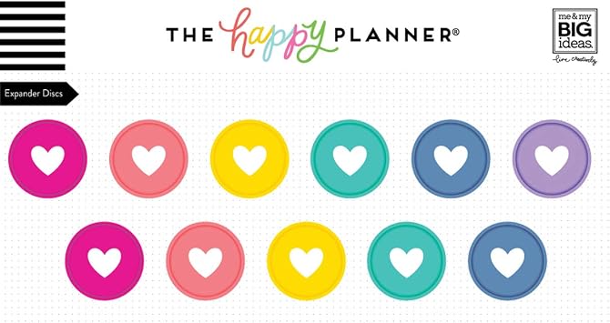 Me & My Big Ideas Happy Planner 2022 Multicolor Plastic Expander Discs (11 Discs, 1.75 inches)