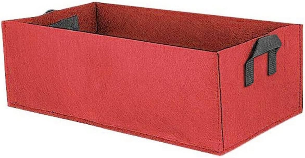INLIMA Plant Pot Square Planting Bag Thickened Non-Woven Fabric Beauty Planting Bag Seedling Flowerpot (Color : Rojo)