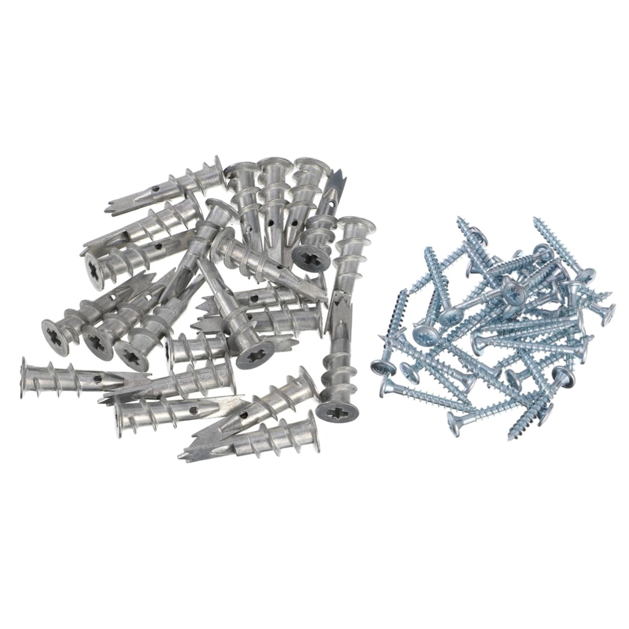200piezas Fijación De Placas De Yeso Tornillos De Anclaje Tapones Autoperforantes Fuerte De Expansión
