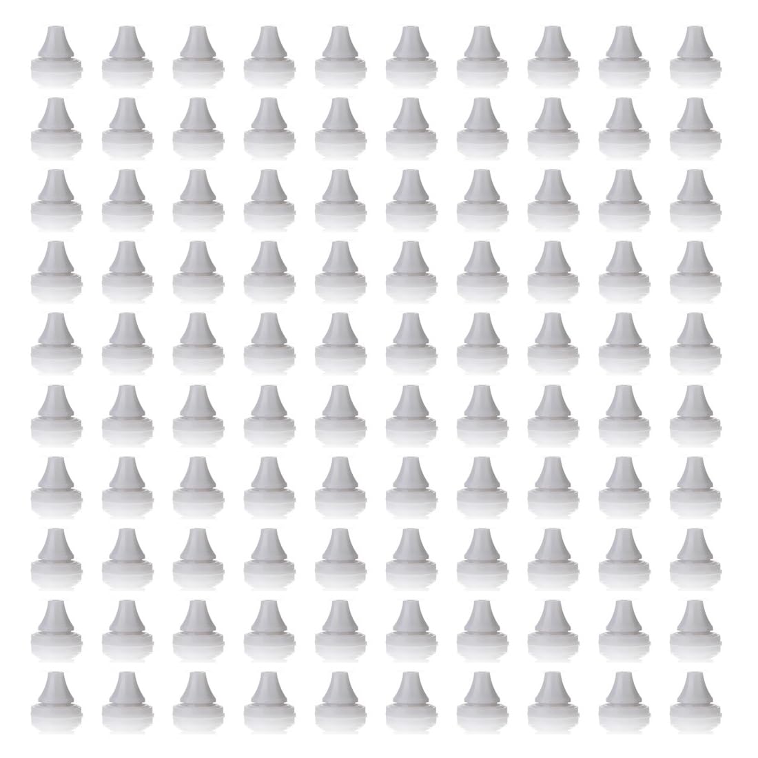 100 Pezzi Ugelli in Silicone per Soffione Doccia, Ricambi Universali per Riparazione Soffione in Acciaio Inox, per Foro Diametro 4mm (Grigio)