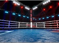 Qian 7x5ft Boxing Ring Arena Backdrop - Vibrant Seamless Photo Background for Kids Birthday, Baby Shower, Sports Photoshoot Props