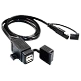 MOTOPOWER MP0609C 3.1Amp Waterproof Motorcycle Dual USB Charger Kit SAE to USB Adapter Cable Phone Tablet GPS Charger