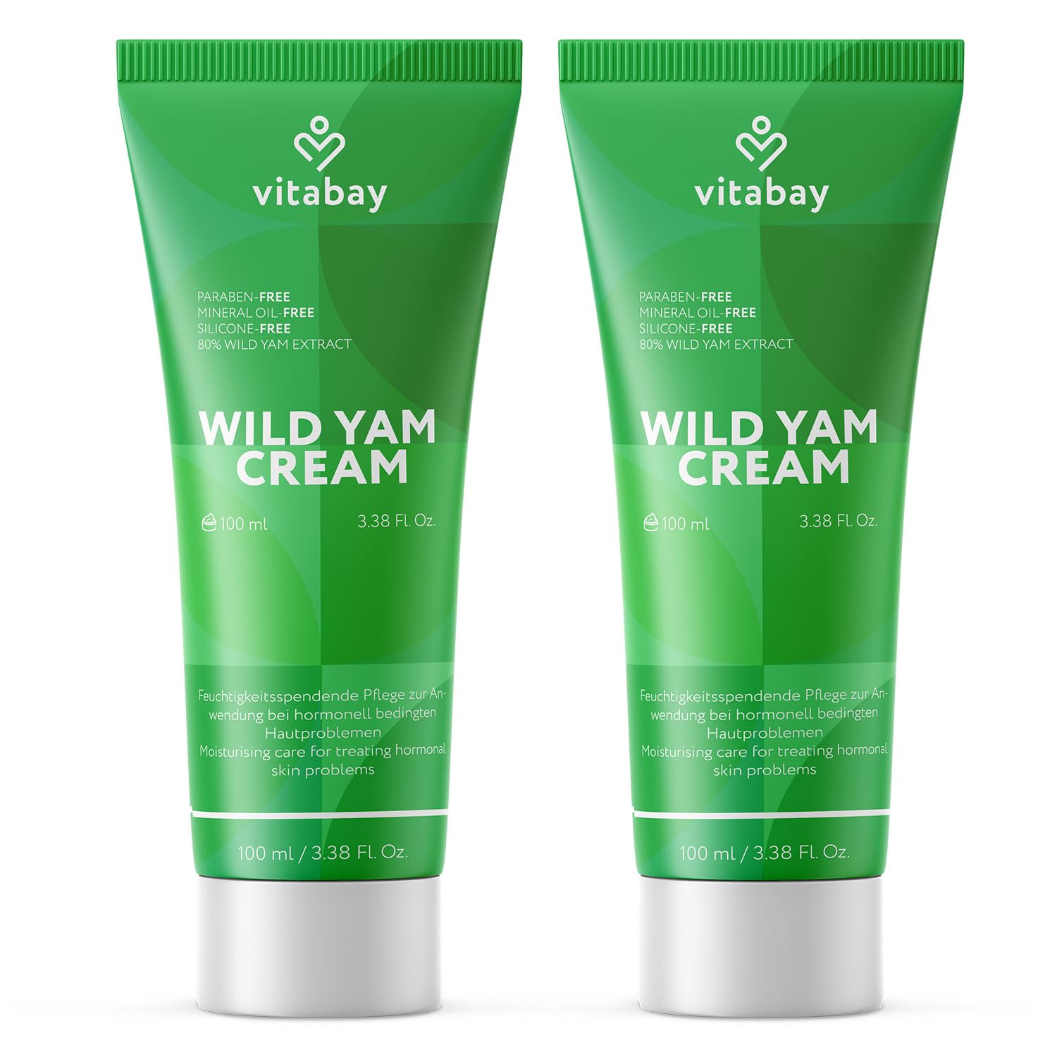 Vitabay Wild Yams Creme 200 ml – Wild Yam Gesichts- & Körpercreme | mit 80% Wild-Yam-Extrakt – 64% Diosgenin – zieht schnell ein – 100% nano-frei – ohne synthetische Hormone