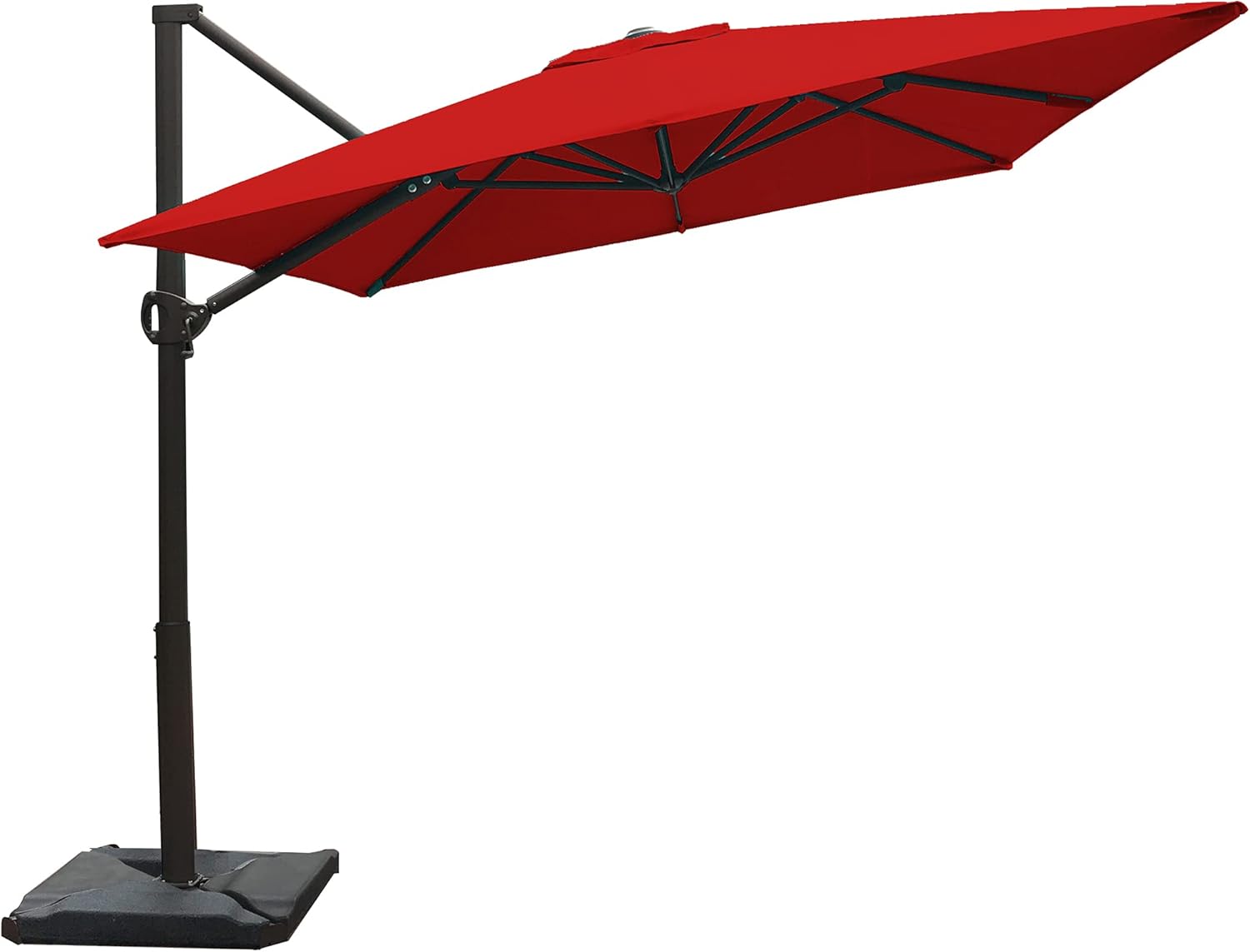Abba Patio Rectangular Offset Cantilever Patio Umbrella with Crank Lift