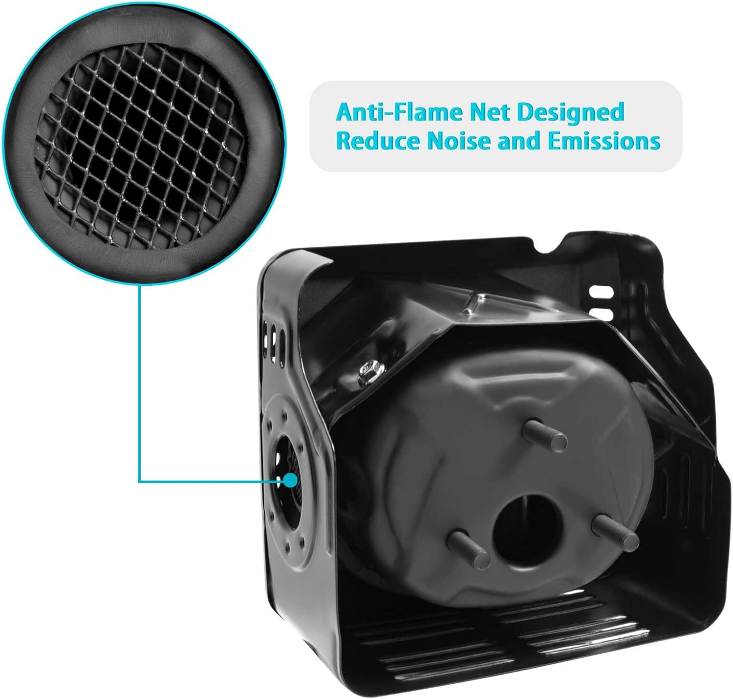 Muffler Exhaust Assembly Fits GX240 GX270 8HP 9HP Engine Motor Predator 301cc 270cc, Muffler Engine Parts for water pump, pressure washer,compressor, snowblower, No nuts