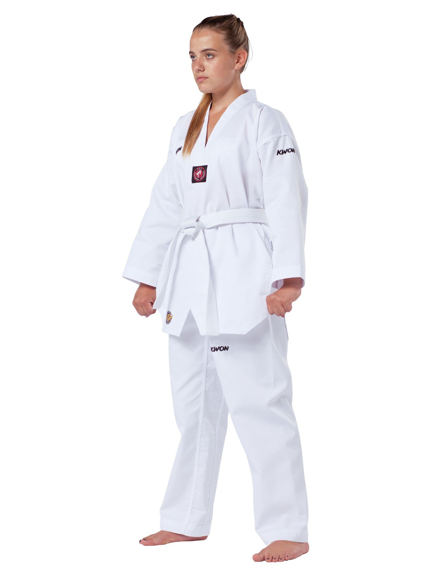 Kwon Traje de taekwondo Victory para adulto, unisex, color blanco, monocromo, deportivo, taekwondo, traje
