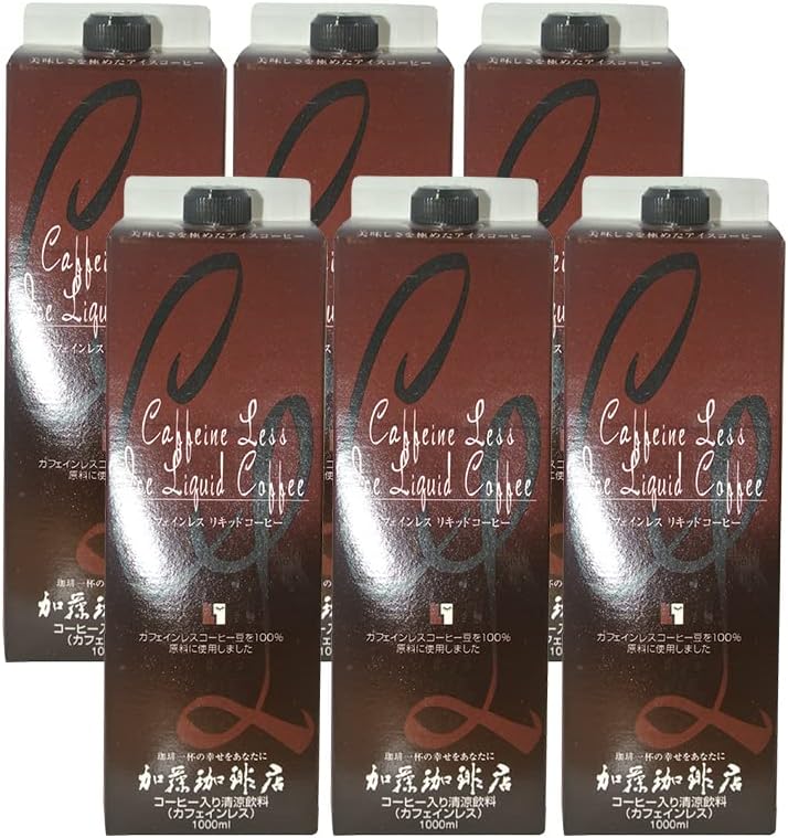 honu加藤珈琲店 カフェインレスアイスリキッドコーヒー【6本】セット 無糖 加藤珈琲店