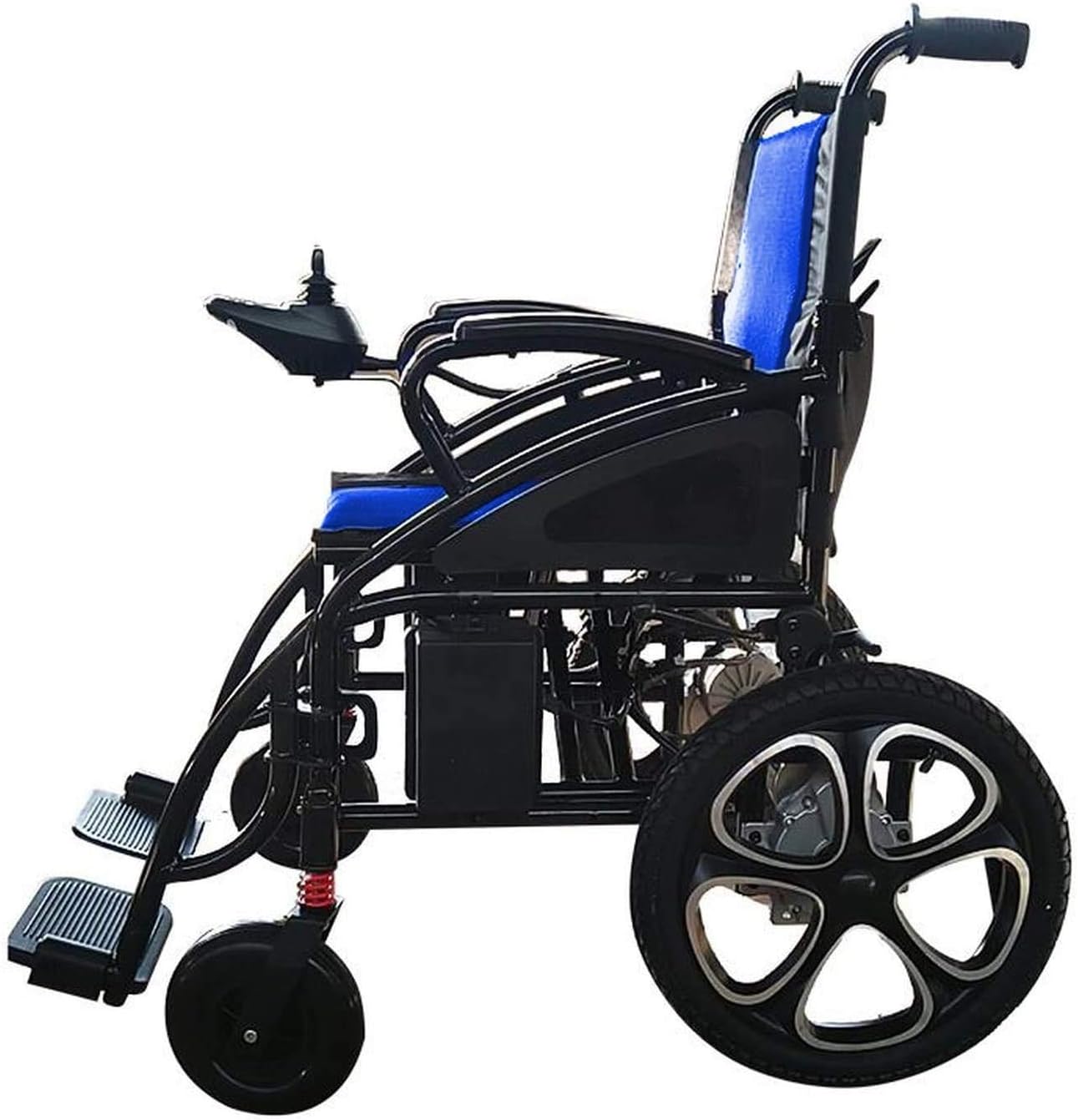 Rubicon All Terrain Heavy Duty Powerful Dual Motor Foldable Electric Wheelchair Motorized Power Wheelchairs Silla de Ruedas Electrica para Adultos. Supports up to 300 lbs - Weight 70 lbs : Health & Household
