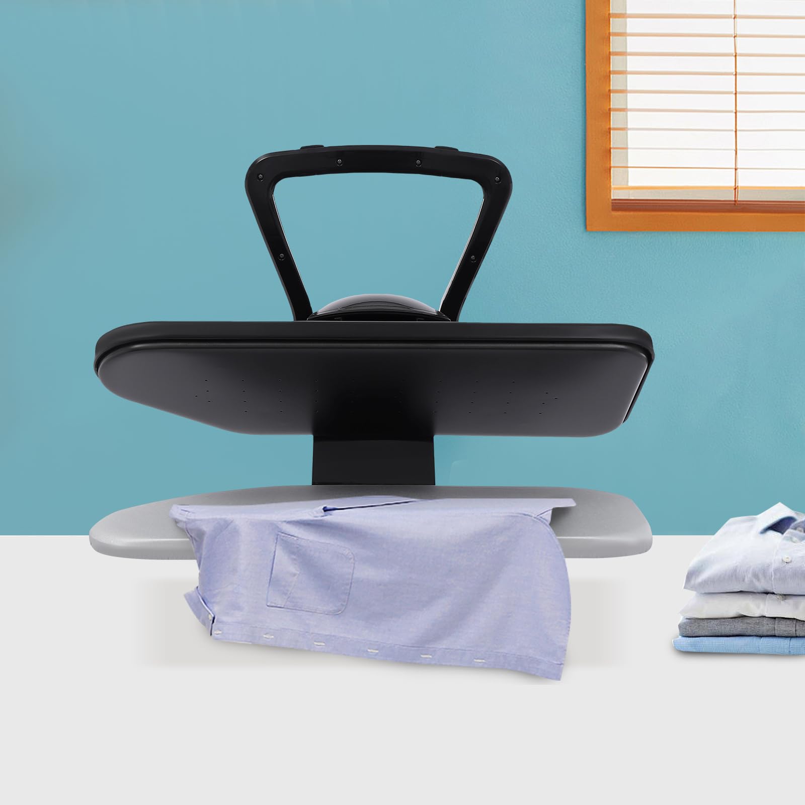 REHOUPTU Intelligent Steam Press w/Multiple Fabric Settings, Steam Iron Press with Touch Screen Temperature Ranges 194-392 ?,4Mins Fast Heating 42 Steam Outlets, 35.8 * 20.8 * 10.2 in, Black