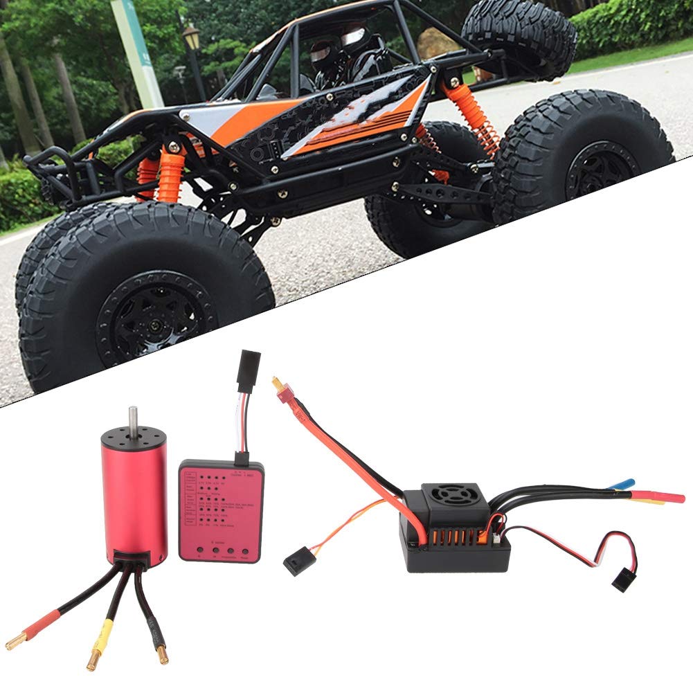 S3674 2250KV Bezszczotkowy silnik bezszczotkowy ESC 80A + zestaw kart programowych do samochodu 1/10 RC