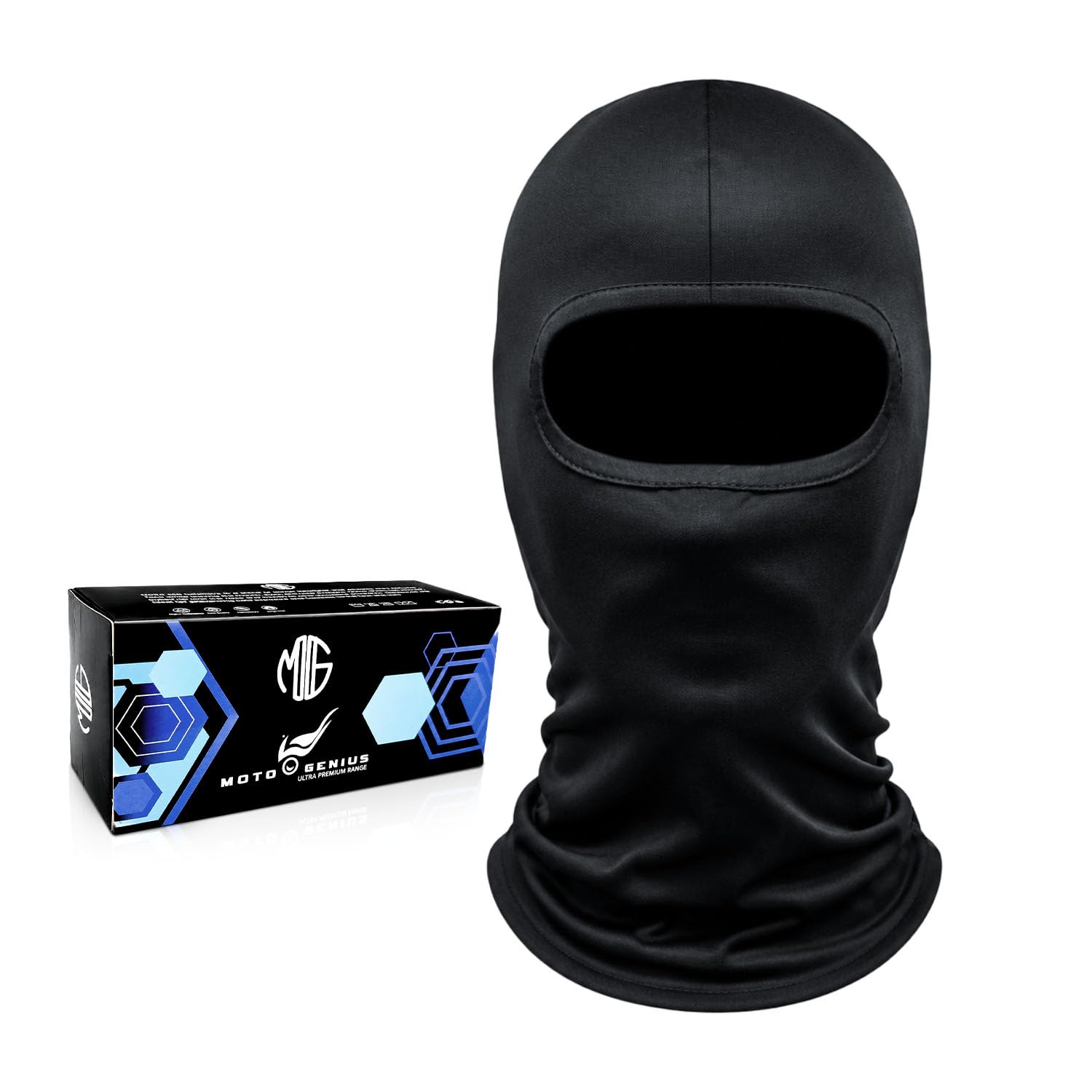 Balaclava Face Mask for Men & Women, Full Face Cover for Bike Riding Cycling & Biking Helmet, Breathable Stretch Cotton Mask for Dust UV Wind Protection, Black-image-11