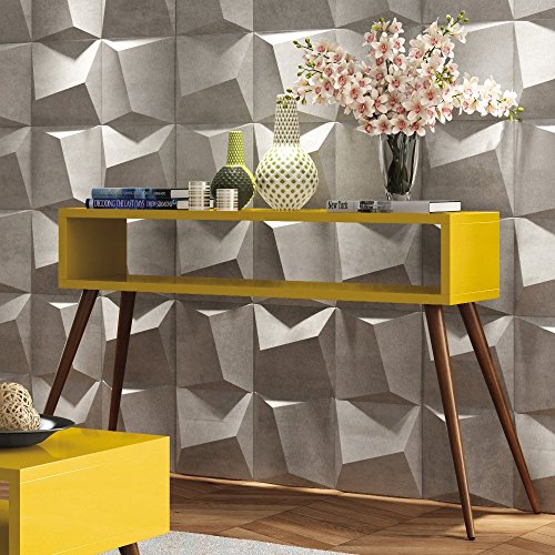 Aparador Para Sala Lara Amarelo Pés Palito - Lyam Decor