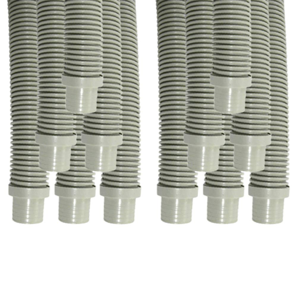 Puri Tech 12 Pack Universal Swimming Pool Cleaner Suction Hose 48 Long Grey Color for Hayward Navigator, Vac Ultra, AquaBug, Polaris ATV and More