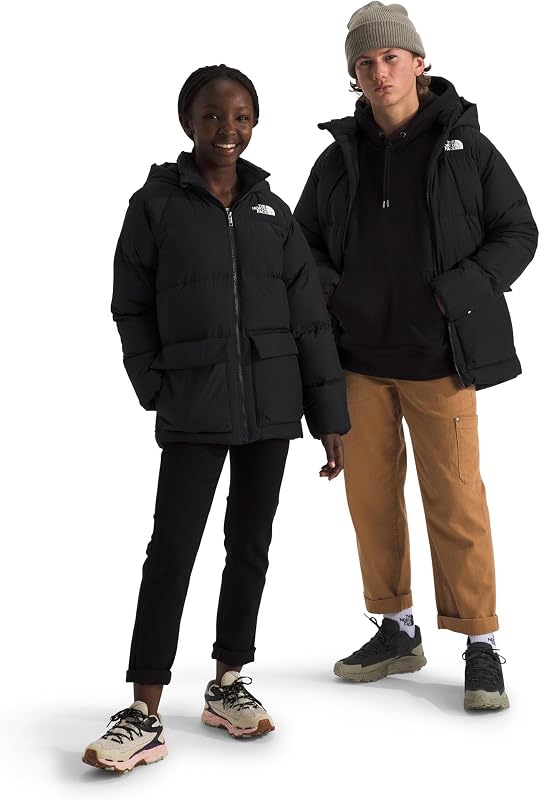 Parka corta con forro polar North Down para niños | 600 Fill Aves acuáticas recicladas con aislamiento, repelente al agua