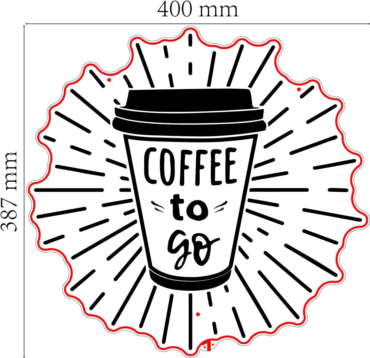 ADVPRO Coffee to Go Cafe Take Away RGB Dynamic Glam LED Sign - Cut-to-Edge Shape - Smart 3D Wall Decoration - Multicolor Dynamic Signage st06s44-fnd-i0211-c