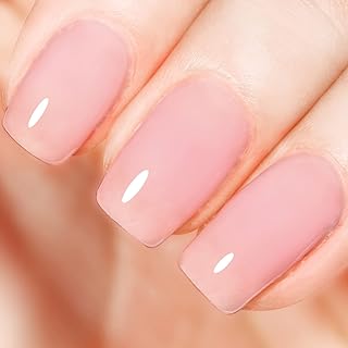 AILLSA Nude Gel Polish - Jelly Gel Nail Polish Sheer Pink Translucent Soak Off UV Gel Polish Neutral Color Nail Gel Polish...