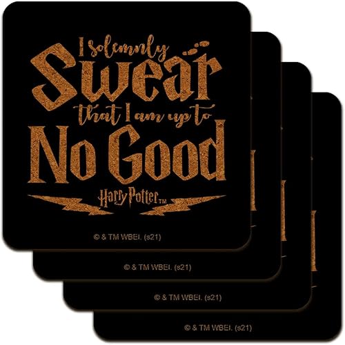 Harry Potter I Am Up To No Good - Juego de posavasos de corcho de perfil bajo