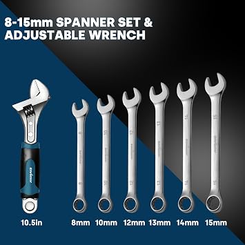 Enventor Tool Set, 220-Piece Home Tool Kit with Toolbox, Wrench and Hand Tools for Home Repairs, Auto Maintenance, DIY & General Use,Household Repair Tools for Men & Women, Blue