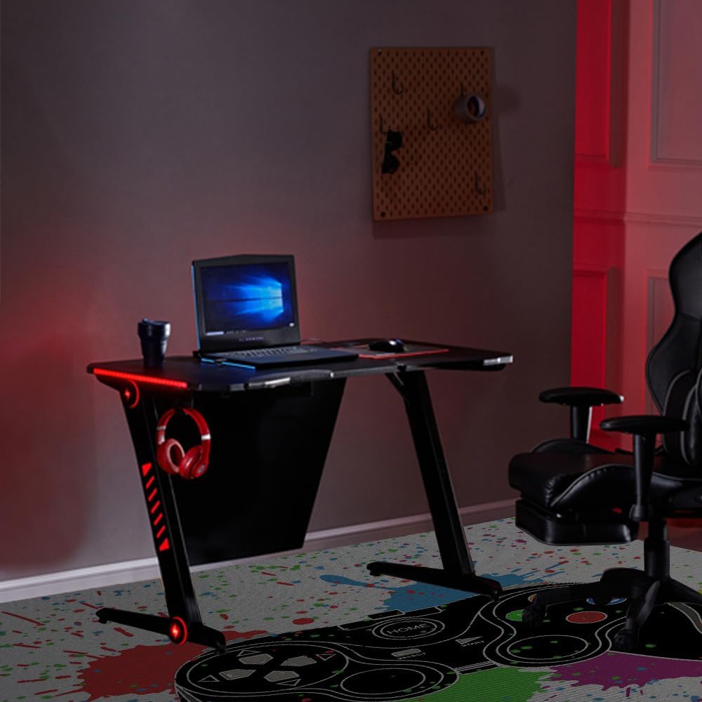 Gaming Rugs Carpet for Kids Teen Boys Room Bedroom, Gamer Room Decor Controller Gamepad Area Rug for Men Teenage, Playroom Sofa Floor Chair Living Room Mat 59"*39"