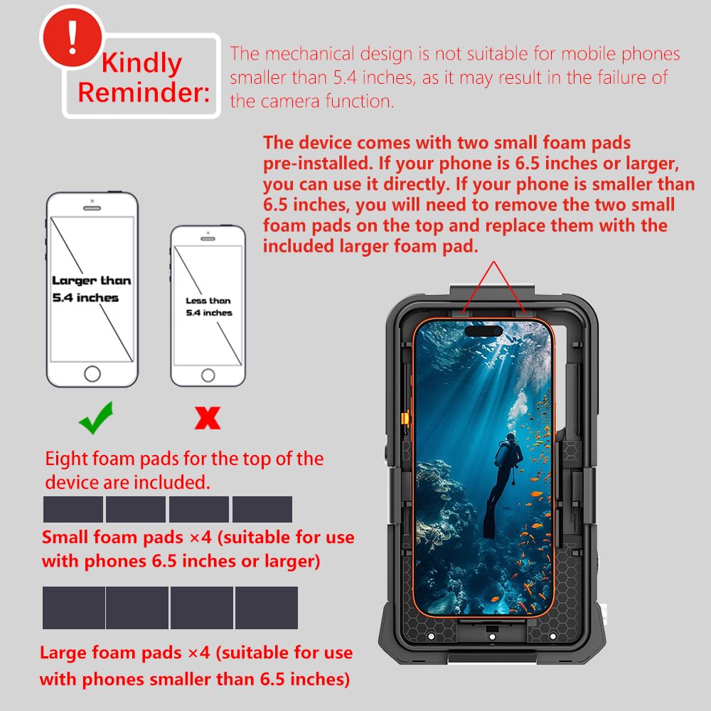 ZLIME wasserdichte Handyhülle 7.0 Zoll Unterwasser Wasserfeste Handy Wasserschutzhülle Handytasche, Wasserdicht Schwimmen Baden für iPhone 17 Air 16e 16 15 14 Plus 15 16 17 Pro 14 15 16 17 Pro Max