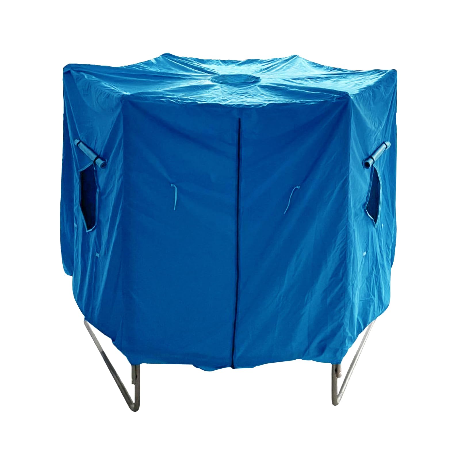 PEESHON Trampoline Cover 6ft/8ft, Round Trampoline Shade Top Cover, Waterproof, Sunscreen, Foldable, with Mesh Vent Windows & Zipper Door (Blue, 8FT)