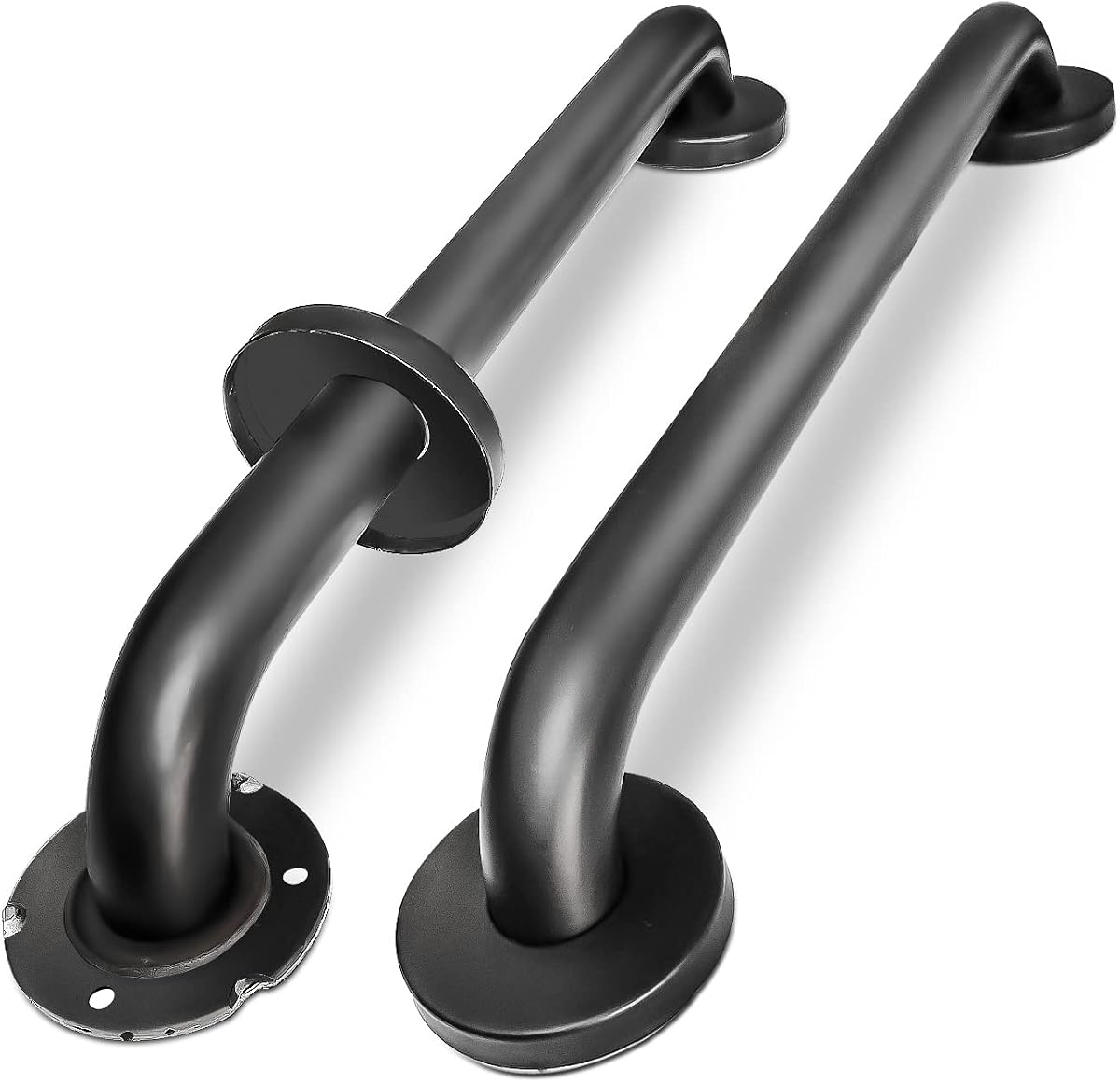 18 Inch Matte Black Grab Bar for Shower, 2 Pack Shower Handle | 304 Stainless Steel Bathroom Grab Bars, Non-Slip, For Seniors, Injury, ADA Compliant, Fully Welded with Concealed Screws