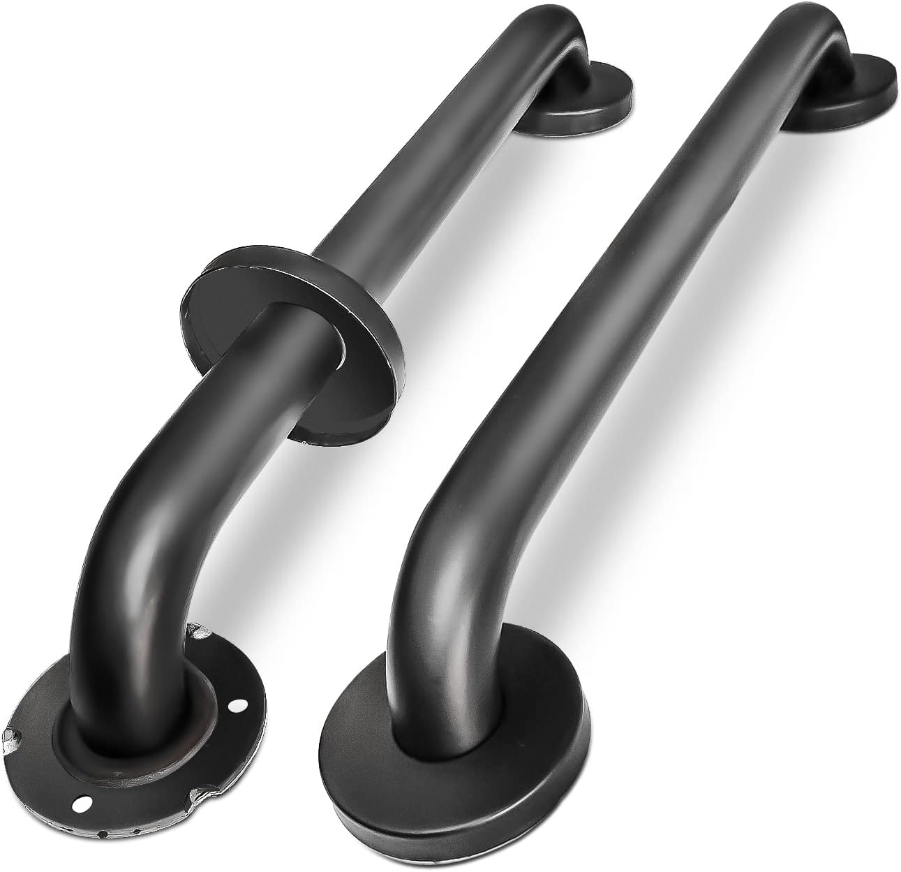 Handicap Grab Bars, 2 Pack 24 Inch Grab Bars for Shower, 304 Stainless Steel ADA Grab Bars for Bathtubs and Showers, Toilet, Safety Shower Handles for Elderly, Disabled, Injury (Matte Black)
