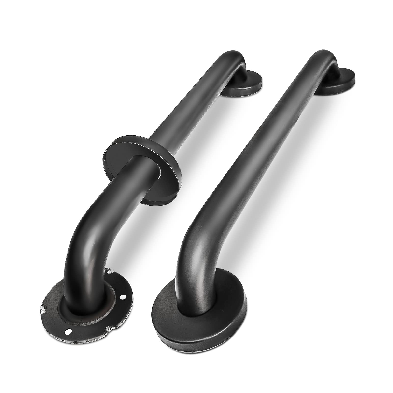 Photo 1 of 18 Inch Handicap Grab Bars, 2 Pack Stainless Steel Grab Bar for Bathtubs and Showers, Wall Mount Safety Shower Grab Bars for Seniors Injury Elderly, Matte Black 18 Inch (Pack of 2) Black
