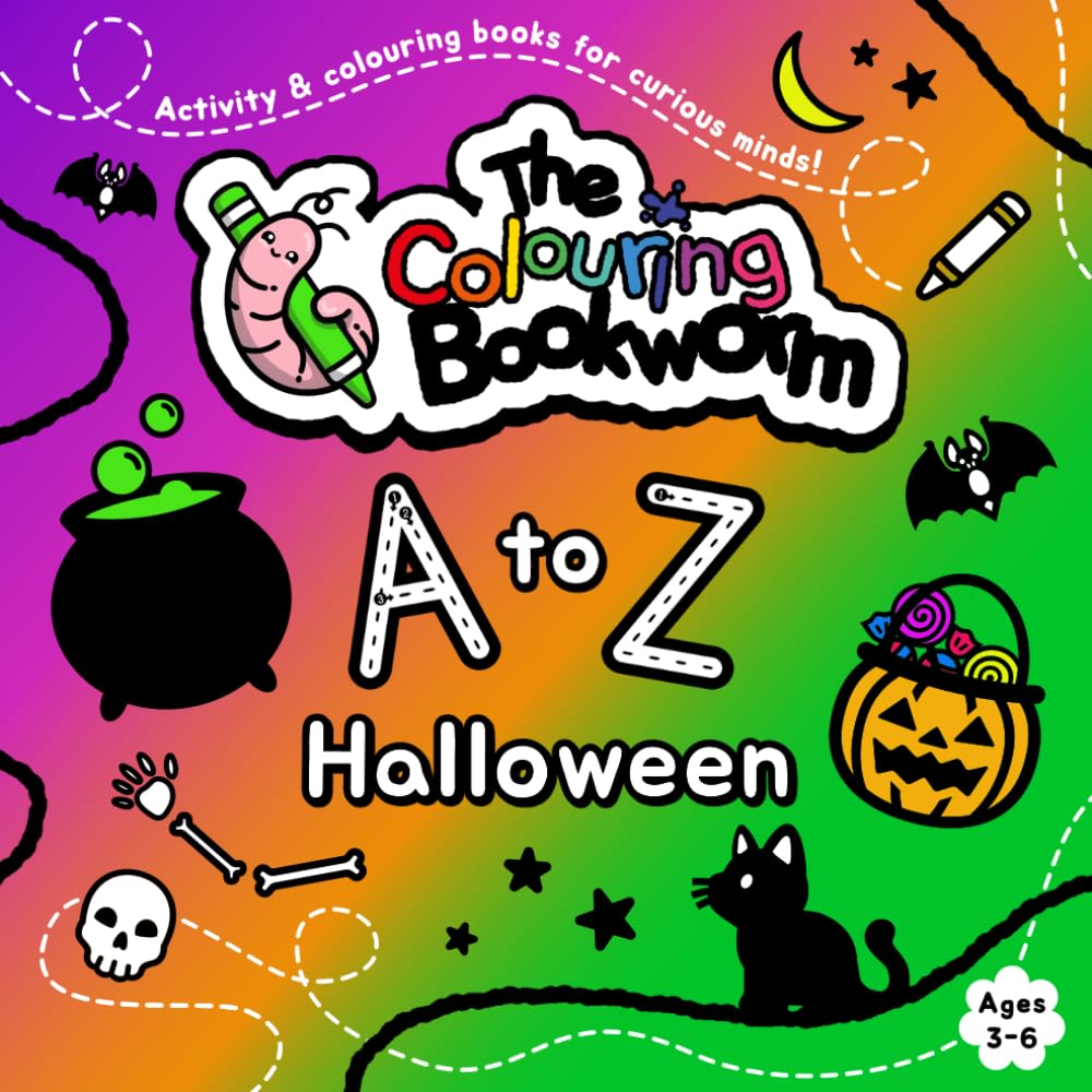 Colouring Bookworm : A to Z Halloween: Activity and Colouring Books for Curious Minds!