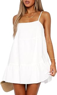 Flowy Short Sundress Mini Babydoll Dresses for Women