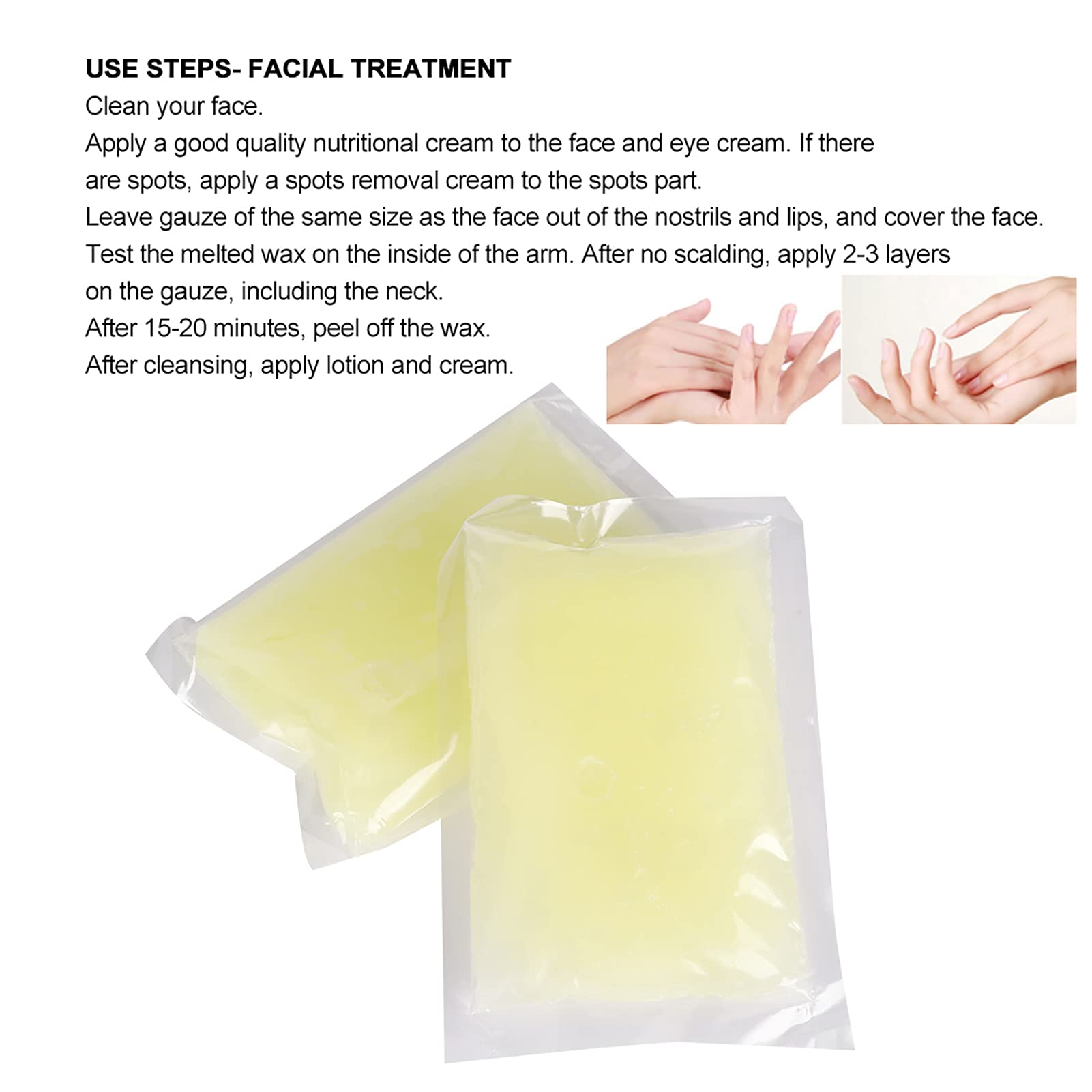 Cire de paraffine, 2 pièces cires de paraffine hydratante nourrissante cire de paraffine bain main pied masque beauté hiver soins la peau recharges cire pour spa maison salon soins du visage (citron)