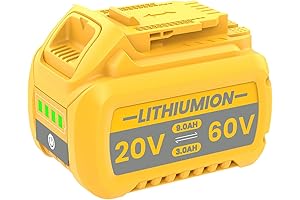 1Pack 9.0Ah Compatible for Dewalt 20V 60V Flexvolt Battery
