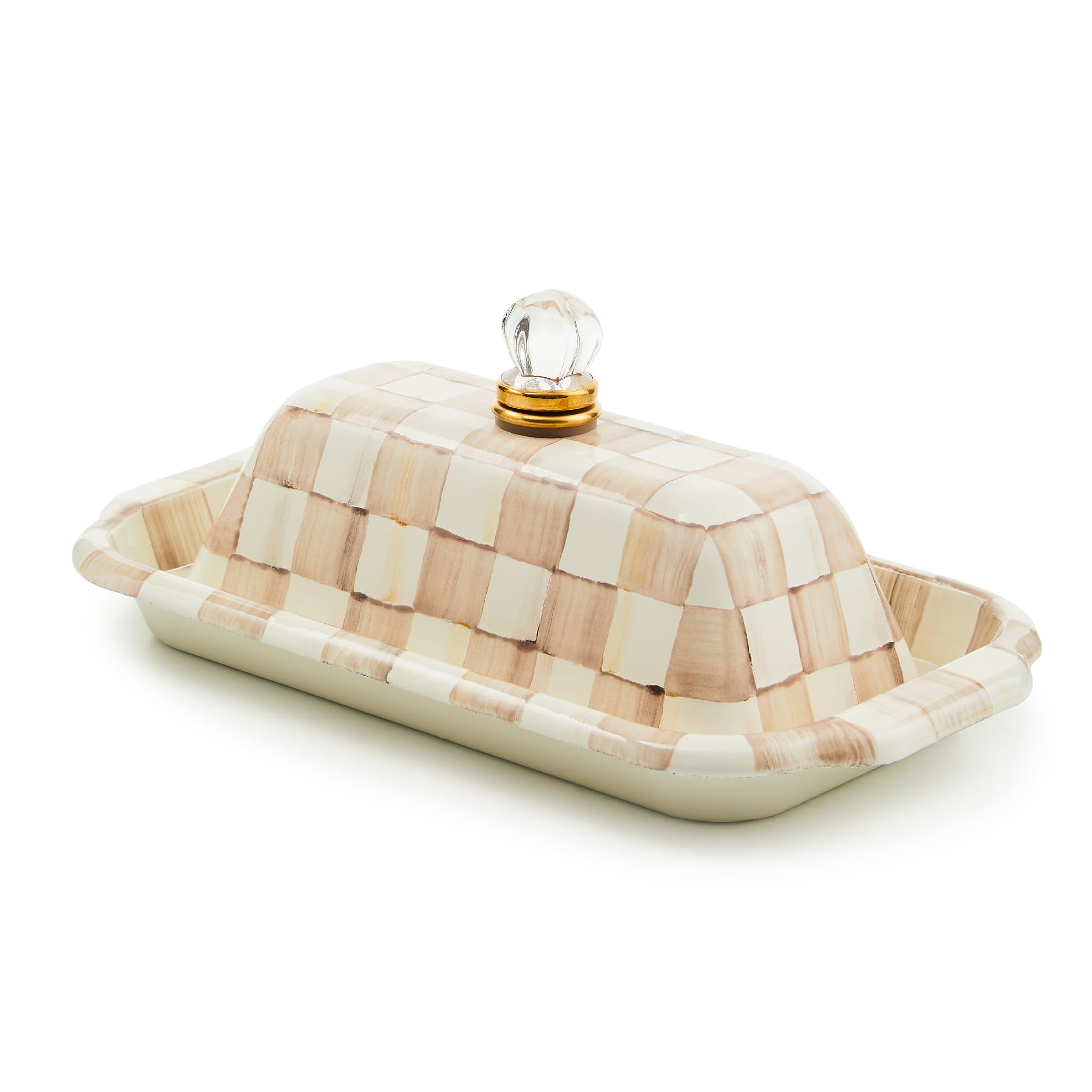 Amazon.com | MACKENZIE-CHILDS Enamel Butter Box, Cute Lidded