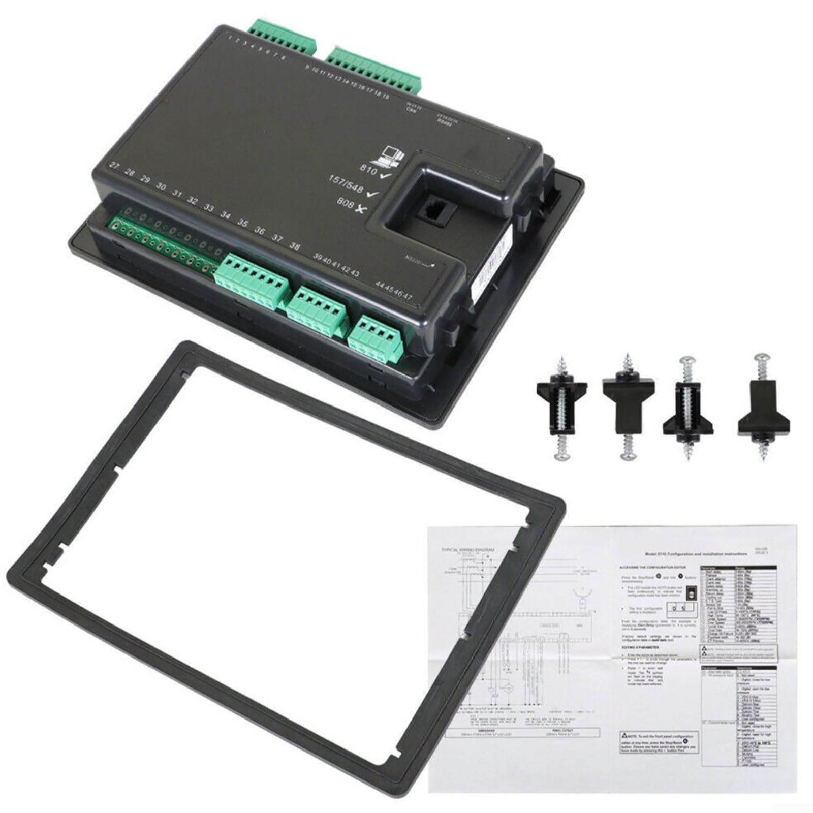 DSE5110 Modulo di Controllo Controller Elettronico con Display LCD, Start-Stop Motore Automatico per Motori d'Alto Mare Non Controllato Elettronicamente