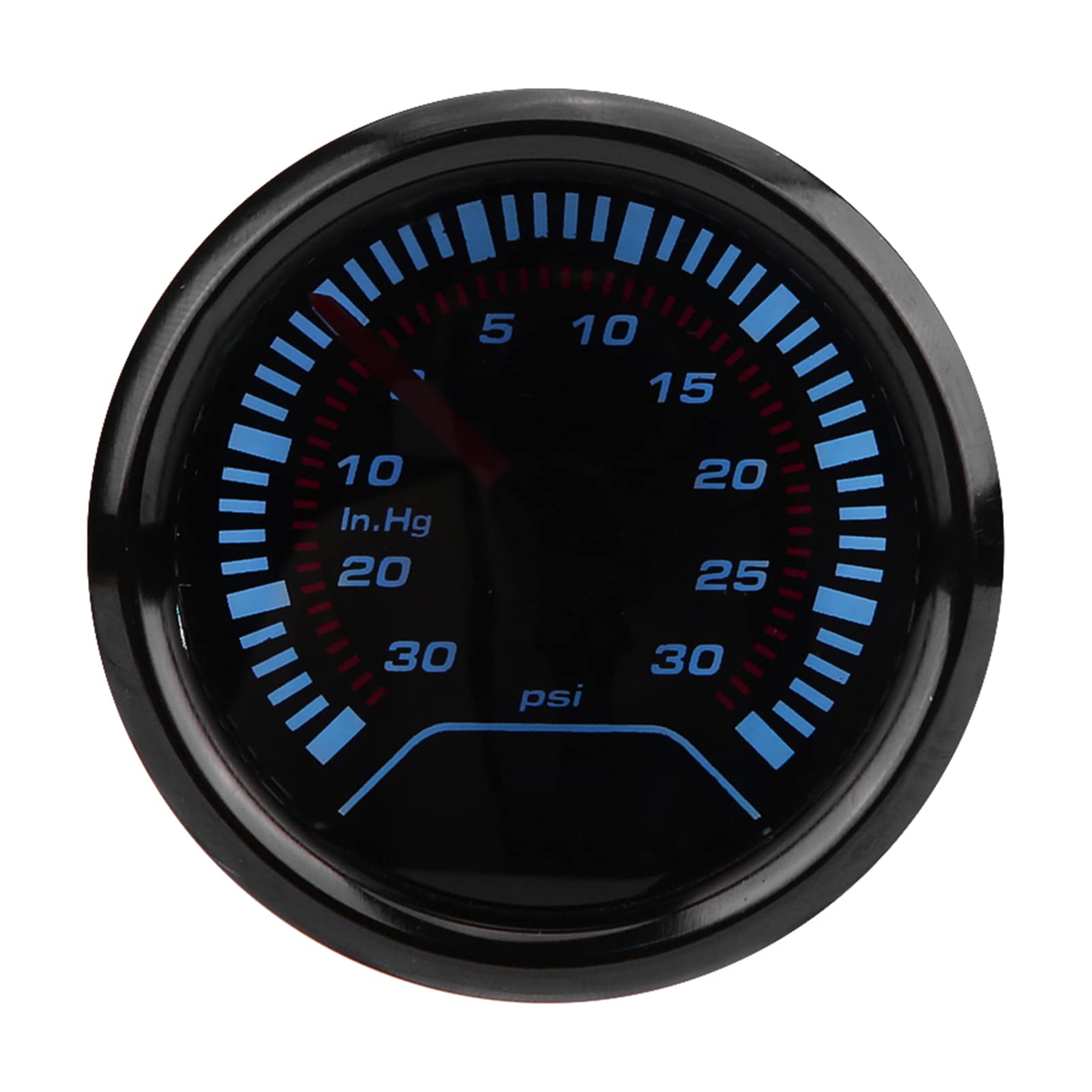Turbo Boost Gauge ,Universal Car Smoke Dial Face Turbo Boost Manómetro turboalimentado con aleación de aluminio para Auto Car 52mm ,Medidor automático
