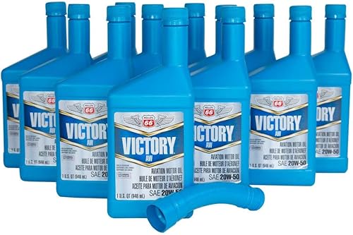Phillips 66 Victory AW 20w50 Aceite de aviación, caja de 12qtsQ
