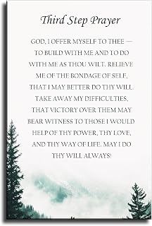 Third Step Prayer Poster Wall Decor Wall Art Printing Picture Canvas Living Room Decor Painting Framed and Unframed. (8x12inch-Framed)