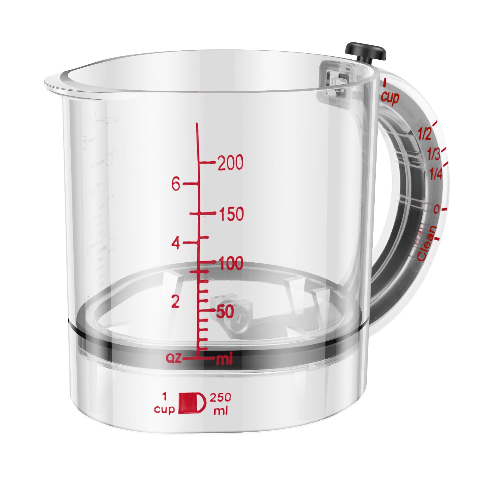 4 in 1 Verstellbarer Messbecher Multifunktional Doppelskala, Digitaler Messbecher Abnehmbar Leicht Reinigen, für Honig Erdnussbutter Sirup Pulver