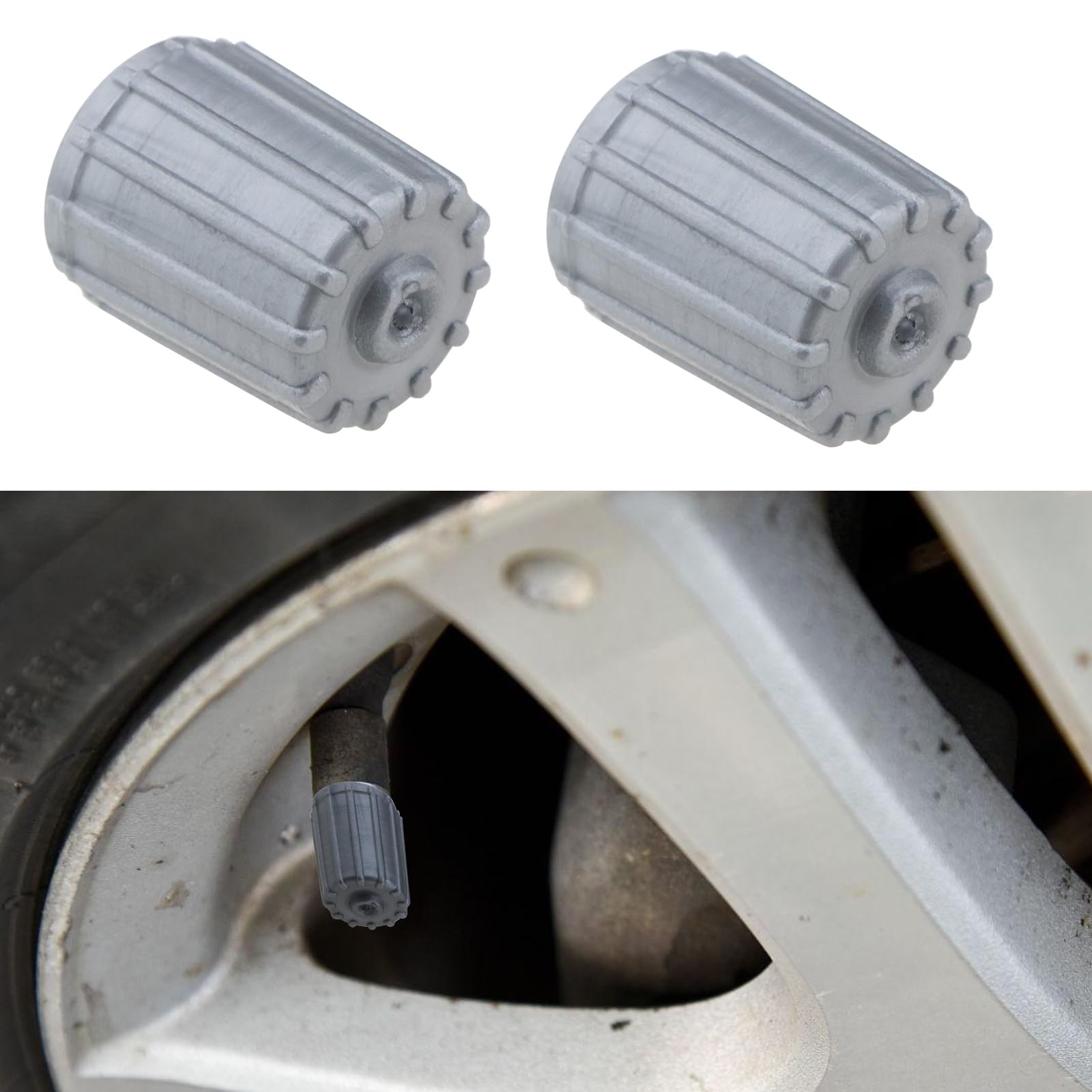 Lot De 20 Bouchons De Valve Anti-Poussière LAMXD - Gris - Pour Pneus Voiture, Vélo, Moto, Camion
